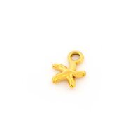 Anhänger Seestern 304 Edelstahl vergoldet 13 mm -...