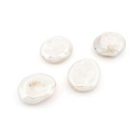 Barock Keshi Perlen oval Muschelfarbe 16 x 12 mm 4...