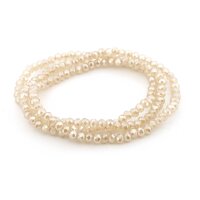 facettierte Mikroperlen in Champagner 2,7 x 3 mm 1 Strang...
