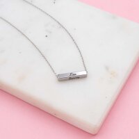 Rechteckige Röhrenperle aus 304 Edelstahl 20 x 4 mm...