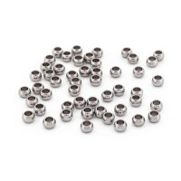 Zwischenperlen aus 304 Edelstahl 3 x 2 mm 50 Stück