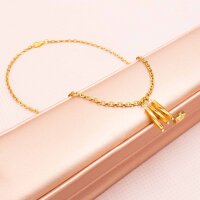 Gedrehte Stiftperlen aus Glas goldfarben 15,5 x 3,5 mm 10 g