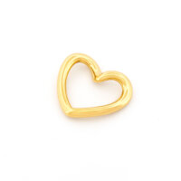 Herzanhänger aus 304 Edelstahl, 18 mm, goldfarben...