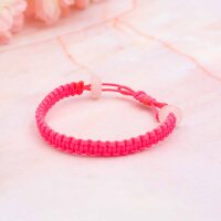 Gewachste Polyesterkordel neonpink 1 mm 10 m Rolle