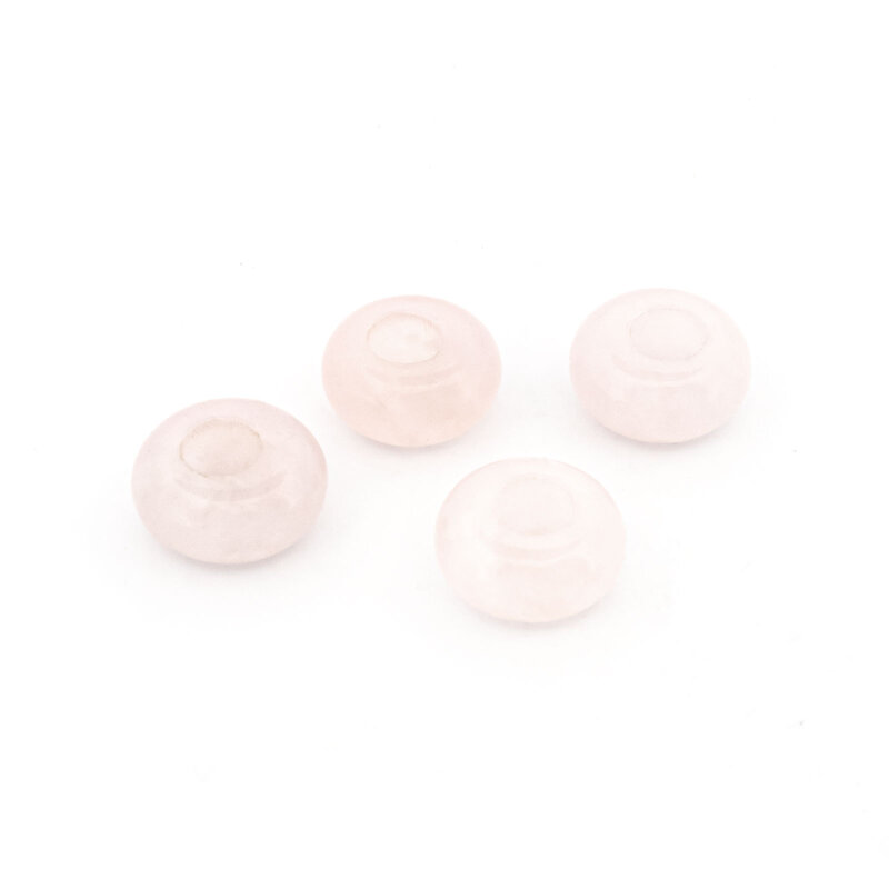 Großlochperlen aus Rosenquarz 10 mm 4 Stück