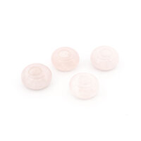 Großlochperlen aus Rosenquarz 10 mm 4 Stück