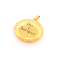 Medaillon aus Edelstahl in Goldfarben 31 x 27  mm mit...