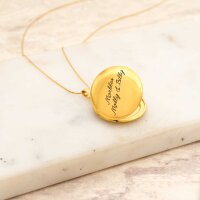 Medaillon aus Edelstahl in Goldfarben 31 x 27  mm mit...