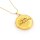 Medaillon aus Edelstahl in Goldfarben 31 x 27  mm mit Wunschgravur