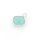 Aqua Quarz Charm aus 925 Silber Anhänger 7,5x10 mm