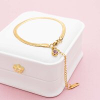 Schlangenarmband aus 304 Edelstahl in 18k...