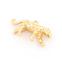 Jaguaranhänger aus Messing mit 18k Goldbeschichtung...