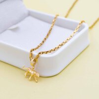 Collierschlaufe aus 201 Edelstahl in Goldfarben mit 4 mm...