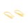 Ohrhaken 20 mm aus 925er Silber in Goldfarben beschichtet mit flacher Vorderseite 2 Stück