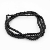 runde Glasperlen 3 mm in Schwarz 1 Strang (ca.195 Perlen)