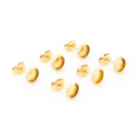 Ohrstecker aus 304 Edelstahl 18k goldbeschichtet für...