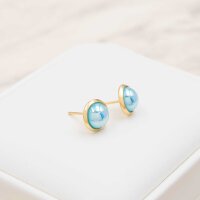 Ohrstecker aus 304 Edelstahl 18k goldbeschichtet für...