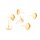 Ohrstecker aus 304 Edelstahl 18k goldbeschichtet für 8 mm Cabochons 6 Stück