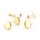 Ohrstecker aus 304 Edelstahl 18k goldbeschichtet für 10 mm Cabochons 6 Stück
