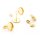 Ohrstecker aus 304 Edelstahl 18k goldbeschichtet für 10 mm Cabochons 6 Stück