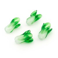 Lampworkperlen als Pak Choi 20 x 12 mm 4 Stück