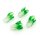 Lampworkperlen als Pak Choi 20 x 12 mm 4 Stück