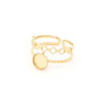Ringrohling aus 304 Edelstahl mit 14K Goldbeschichtung...
