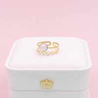 Ringrohling aus 304 Edelstahl mit 14K Goldbeschichtung...