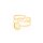 Ringrohling aus 304 Edelstahl mit 14K Goldbeschichtung für 6 mm Cabochons