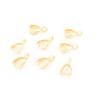 Collierschlaufen aus Messing mit 14K Goldbeschichtung,...