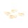Collierschlaufen aus Messing mit 14K Goldbeschichtung, 10x5 mm, 8 Stück