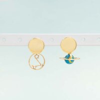 Ohrstecker aus 201 Edelstahl mit 316 Edelstahl Pin 24K...