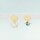 Ohrstecker aus 201 Edelstahl mit 316 Edelstahl Pin 24K Goldbeschichtet