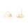 Ohrstecker aus 201 Edelstahl mit 316 Edelstahl Pin 24K Goldbeschichtet