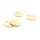 Anhänger-Plättchen rund, Messing 18K vergoldet, langanhaltend beschichtet, 12 mm, 4 Stück