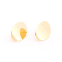 Ohrstecker aus Messing 22x15 mm 18 K Goldbeschichtet 2...