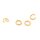 offene Biegeringe aus 304 Edelstahl, 6 mm, 18K Gold IP-beschichtet, 10 Stück