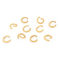 offene Biegeringe aus 304 Edelstahl, 8 mm, 18K Gold...