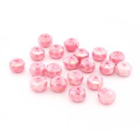 Facettierte Glasperlen im Edelsteinlook Rosa 8x6 mm...