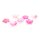 Blütenförmige Acrylperlkappen Pink mit Goldrand 18 mm 40 Stück