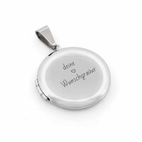 Medaillon aus 304 Edelstahl 27 mm mit Wunschgravur