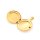Medaillon aus 316 Edelstahl mit 18K IP-Beschichtung und Collierschlaufe 20 mm