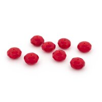 Facettierte Perlen aus Bambuskoralle in Rot 8x5 mm...