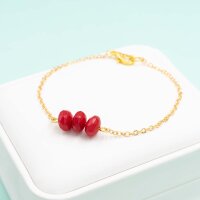 Facettierte Perlen aus Bambuskoralle in Rot 8x5 mm...