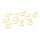Runde Anhänger / Verbinder 304 Edelstahl goldfarben 9,5 mm – 10 Stück
