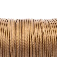 10 m Polyesterkordel gewachst in Nougat, 2 mm
