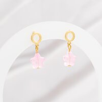Ohrstecker aus Messing 6 mm 18k goldbeschichtet 4 Stück