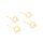 Ohrstecker aus Messing 6 mm 18k goldbeschichtet 4 Stück