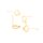 Ohrstecker aus Messing 6 mm 18k goldbeschichtet 4 Stück