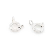 Federring aus 925 Sterling Silber 9x8 mm 2 Stück